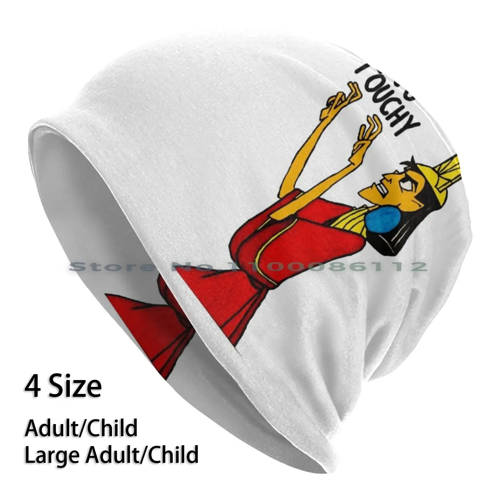 

No Touchy! Beanies Knit Hat No Touchy Kuzco Emperor Incan Sun Cartoon Stay Away Quarantine David Spade Brimless Knitted Hat
