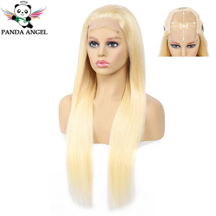 Panda 13x4, 613, блонд, кружевные передние парики, бразильские волосы Remy, плотность 150%, 1B 613, короткие светлые парики из человеческих волос для черных женщин