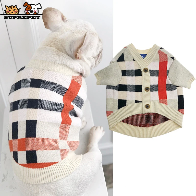 SUPREPET Fleece Warm Pet Dog Clothes for French Bulldog Spring Winter Cotton Jacket Coat Puppy Sweater | Дом и сад