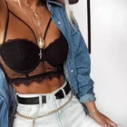 Cupnaya женский загадочный сетчатый кроп-топ, верх Женский, сексуальный женский внутренний корсет, Бралетт, черный, белый, регулируемый размер