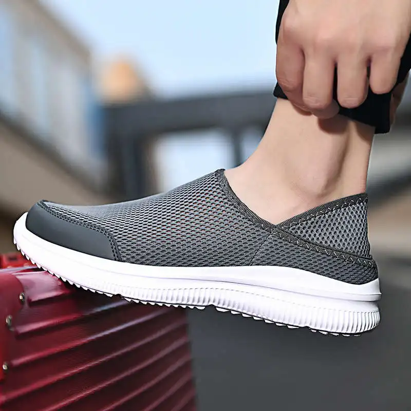 

Кроссовки Popity мужские спортивные, прочные, белые, серые, для бега