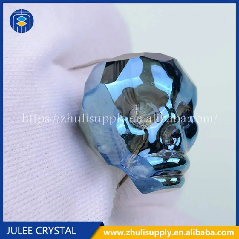 A60-002 JuleeCrystal череп бусины 15 мм 20 мм 5 шт. граненый череп хрустальные подвески череп голова - Цвет: A60-002