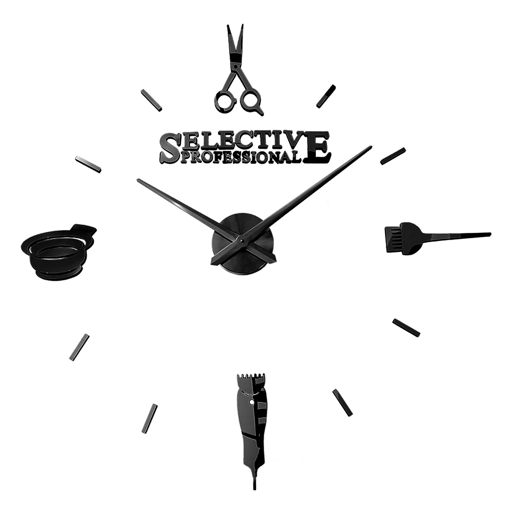 Ножницы для парикмахерской салон красоты настенные гигантские часы сделай сам