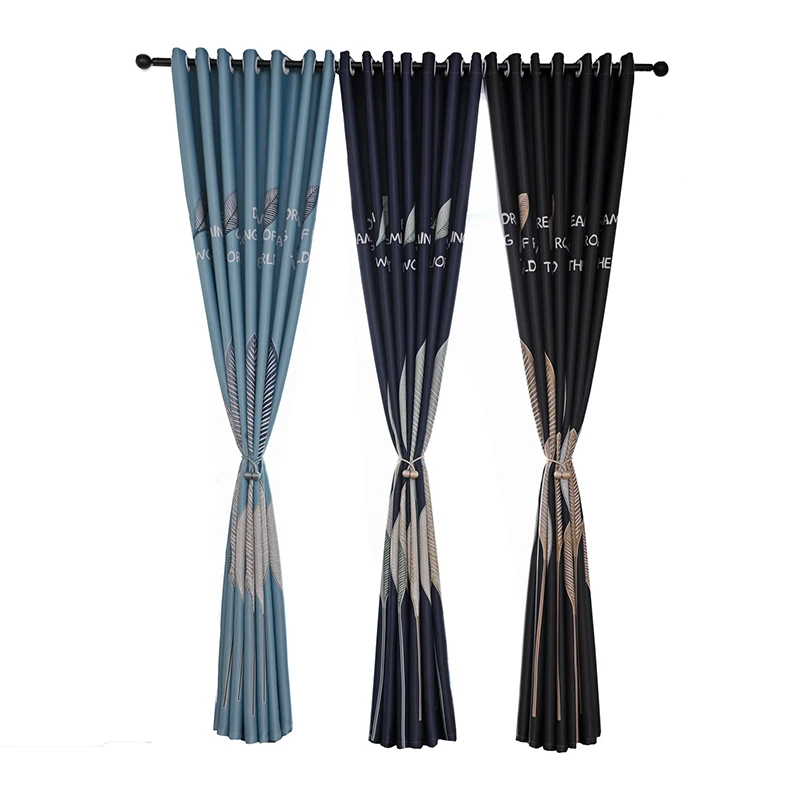 Современные шторы s для гостиной тюль роскошные листья принт вуаль оконные