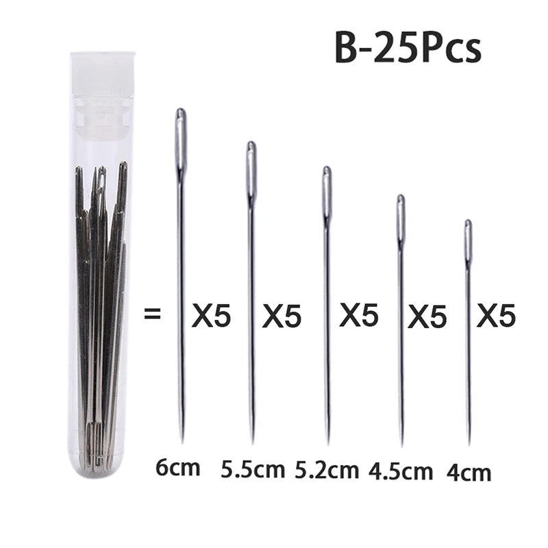 

25/30Pcs Household Sewing Needlees Big Holes Threading Home Hand Sewing Tools