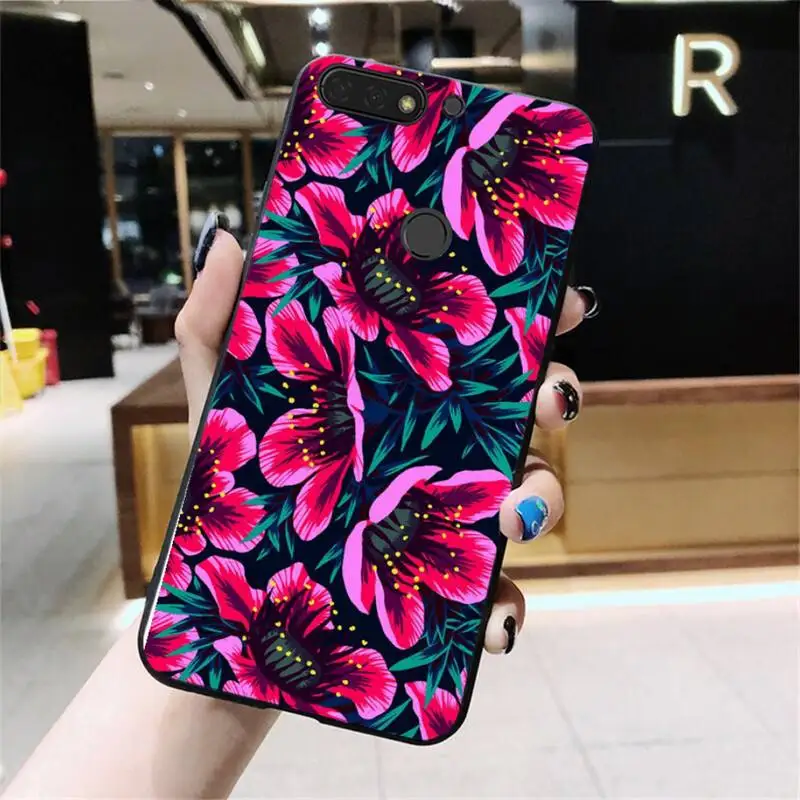 

Nature and flowers Peony Rose Phone Case For Huawei Honor 7C 7A 8X 9X 8A 10i 20lite 10 9lite 10lite 20 8C 8S 7S 9A 10X lite