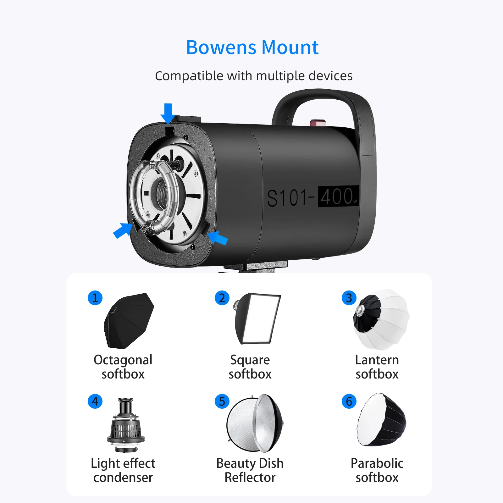 Neewer Studio Monolight Strobe Flash Light 5600K with Modeling Lamp Bowens Mount for Shooting Product / Portrait Photography | Электроника