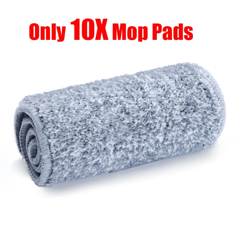 A ONLY 10 Pads Плоская выдавливаемая швабра и ведро, без ручного отжима, Швабра для уборки пола, влажная или сухая, волшебное автоматическое отжимание, самоочистка, ленивая Швабра - Цвет: A ONLY 10 Pads