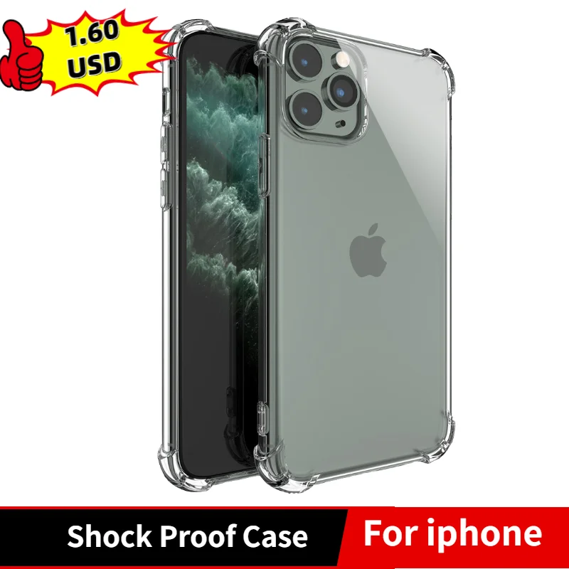 Прозрачный ударопрочный чехол Meverus с рамкой для iPhone 11 Pro Max XR XS 6 6S 7 8 Plus X мягкая