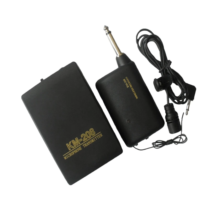 Wireless microphone Collar Clip-On Portable Lavalier Neck Mic System with FM Transmitter Receiver Lapel Clip | Электроника