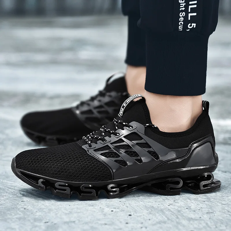 

Luxury Men Shoes Sneakers Big Size Chunky Mens Casual Shoes Blade Warrior Lace-Up Black Leisure Sports 2021 Spring Zapatillas