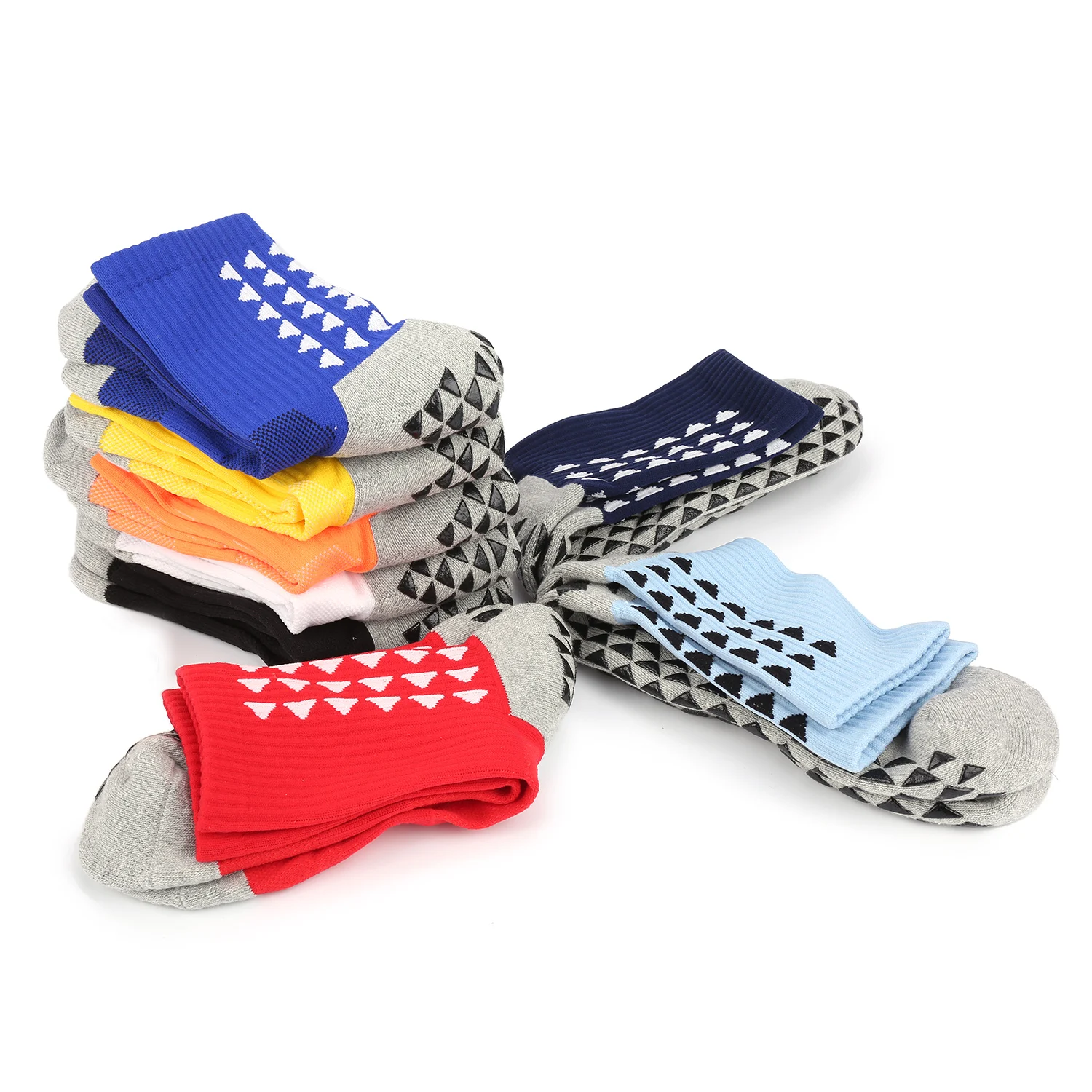 Мужские Нескользящие футбольные носки спортивные длинные абсорбирующие для