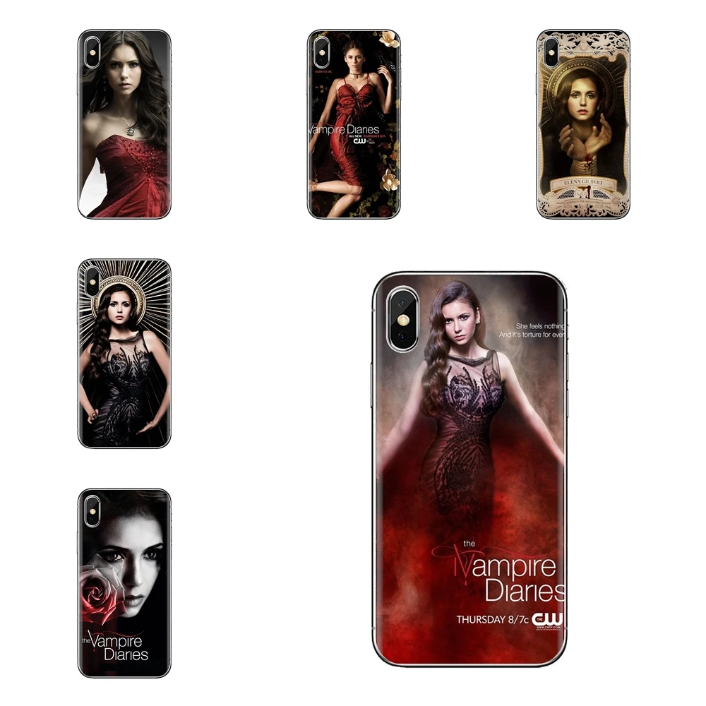 For iPhone XS Max XR X 4 4S 5 5S 5C SE 6 6S 7 8 Plus Samsung Galaxy J1 J3 J5 J7 A3 A5 the Vampire Diaries Elena Gilbert TPU Case |