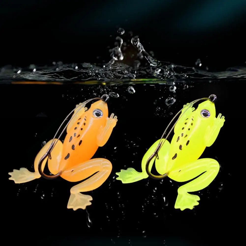 

10Pcs/Set Frog Bait Vivid Sharp Hook Soft Thunder Frog Blackfish Bionic Simulated Lure for Outdoor