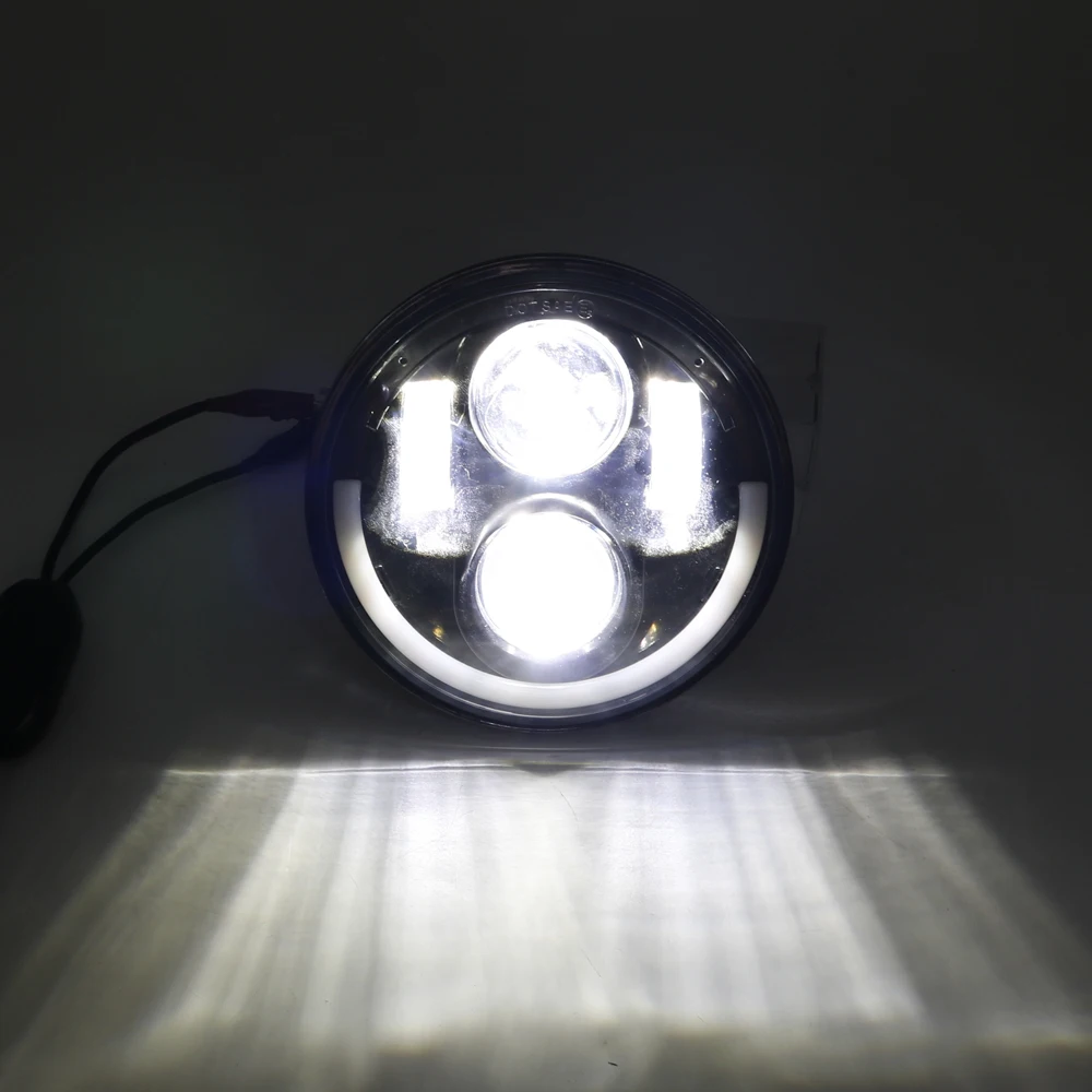 5 3/" светодиодные фары мотоцикла для светодиодных фар DRL angel eye led 5,75" для sportster 883