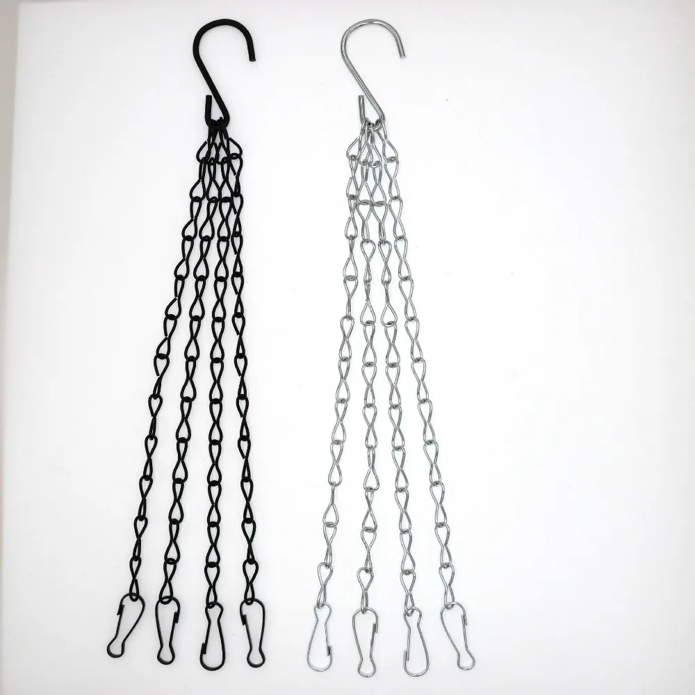 

Metal Hanging Plant Flower Pot Chain 45cm Pot Plant Hanger Chain Outdoor Hanging Pot Holder Basket For Garden Wall Decoration