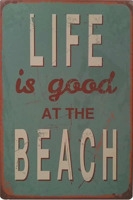 Life beach металлическая винтажная табличка металлический винтажный Настенный декор