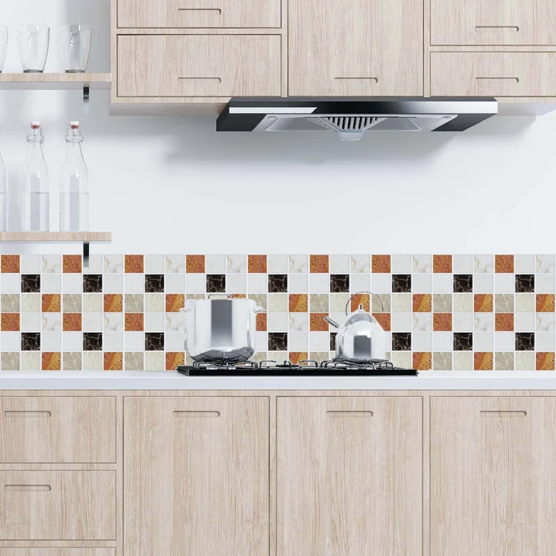 6 шт./компл. Водонепроницаемый наклейки для настенной плитки из ПВХ не