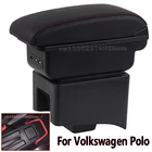 Подлокотник для Volkswagen Polo, Polo V, универсальный, 2009-2020, автомобильная центральная консоль, модификация, автомобильные аксессуары, интерьер, зарядка через USB
