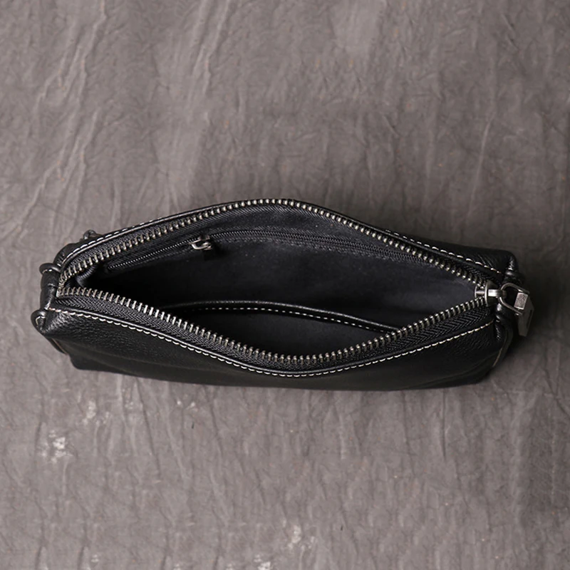 Кошелек мужской из натуральной кожи винтажный вместительный длинный бумажник на