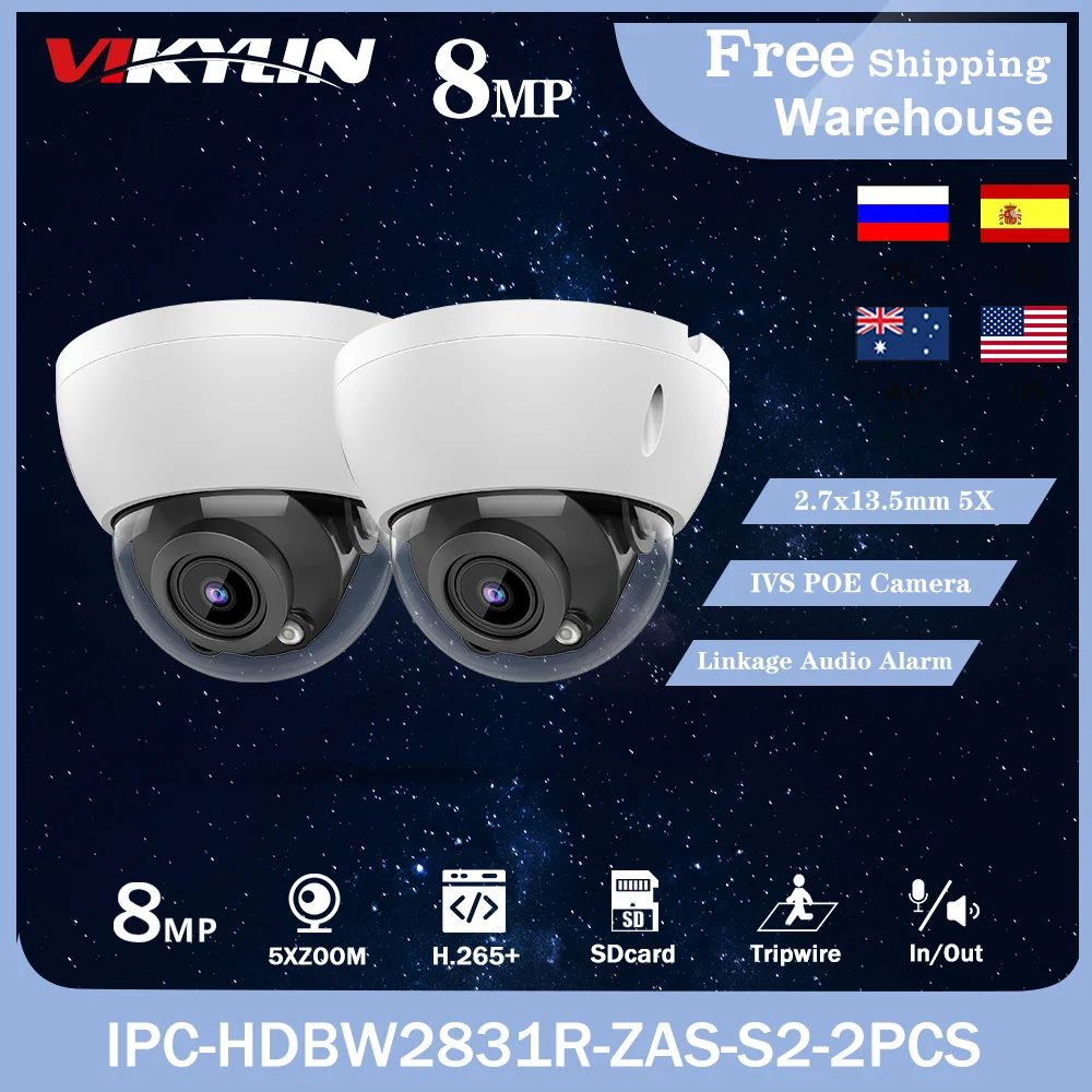 Камера видеонаблюдения Dahua OEM внешний аккумулятор 8 Мп IP-камера 4K 5-кратный зум POE