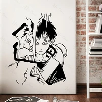cartoon love leader of sand village chibi ninja wall decal anime sticker home living and boys room decoration removable