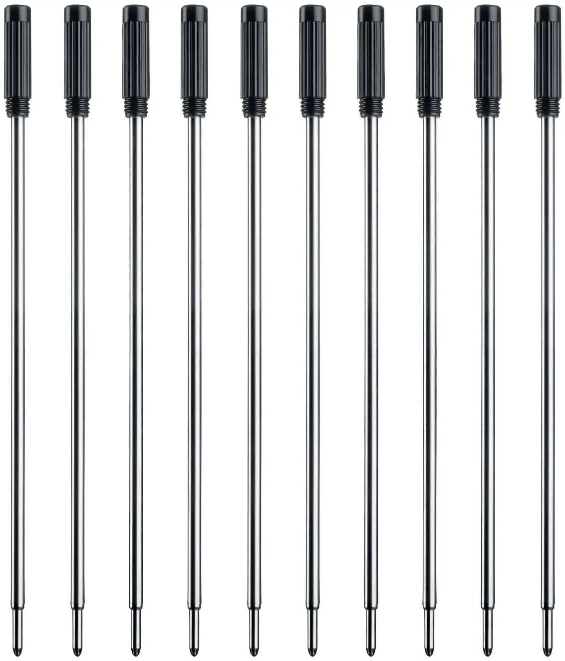 

Black Ink Refills (10pcs), Replaceable Pens Refills, 1mm Medium Tip - Black
