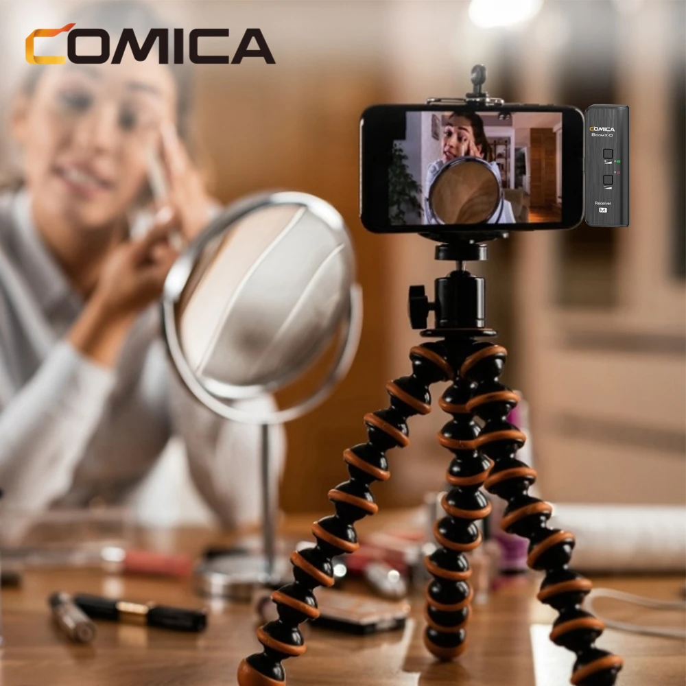 Цифровой беспроводной микрофон COMICA BoomX D MI 2 4G для iPhone передатчик и приемник