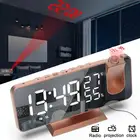 FM-радио, светодиодный цифровой смарт-будильник, часы, настольные электронные часы, USB будильник, часы с проектором времени 180 , Повтор сигнала