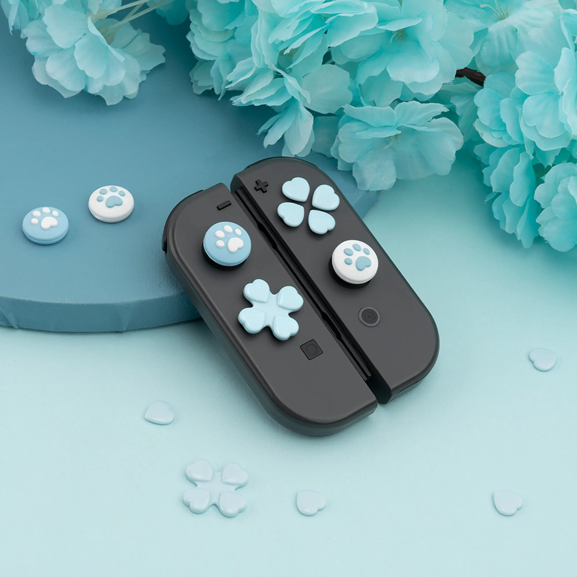 

Cat Claw Love Direction Button Sticker NS Direction Button Protective Cover ABXY Joystick Key Cap for Nintendo Switch Joy-Con