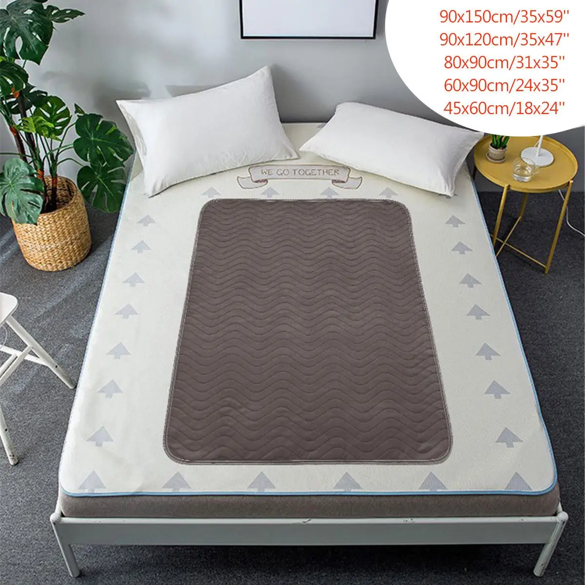 45*60cm Reusable Washable Incontinence Bed Pad Urine Mat Absorbent Wetting Sheet Protector Dry Nursing | Красота и здоровье