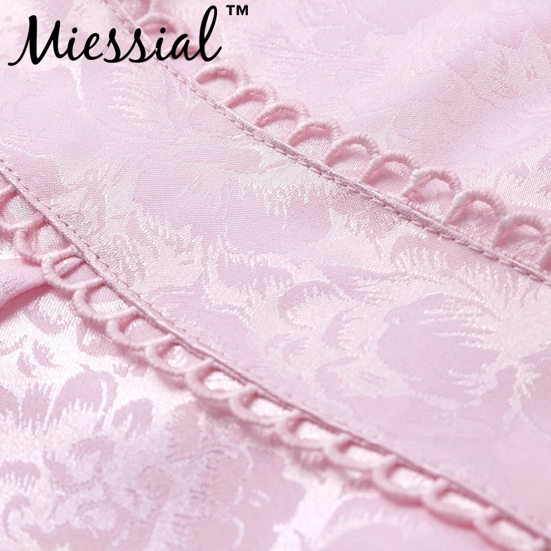 Miessial, Атласные оборки, жаккардовый сексуальный розовый топ на бретелях, женский короткий бандажный топ на бретельках, Женский бандажный укороченный топ с баской