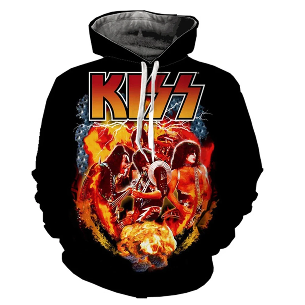

New Arrival Kiss Rock Band 3D Print Hoodie Men and Women Fashion Casual Hip Hop Harajuku Pullover Sweatshirts Sudaderas