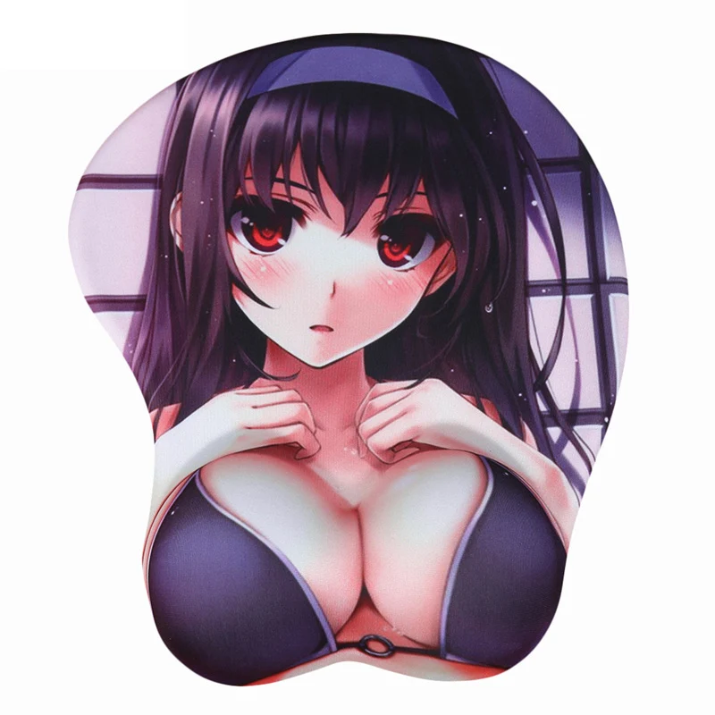 QQQRGB 3D коврик для мыши сексуальная грудь эргономичный Oppai грудая аниме девочка