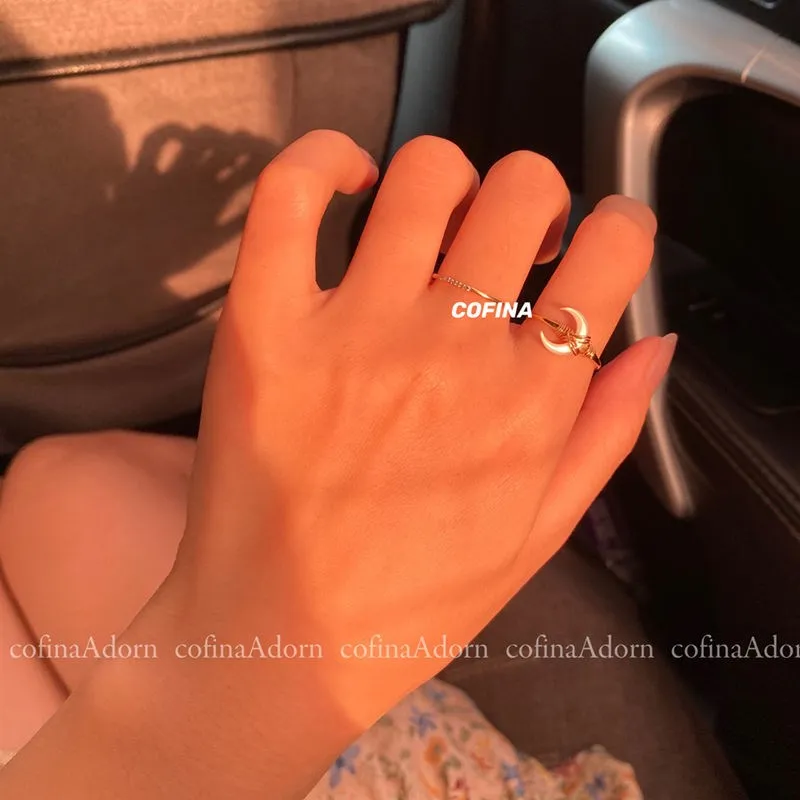 

Ring Simple Female Ins Fashion Personalized Minority Student Minimalist Index Finger Korean Design Simple Hand Jewelry