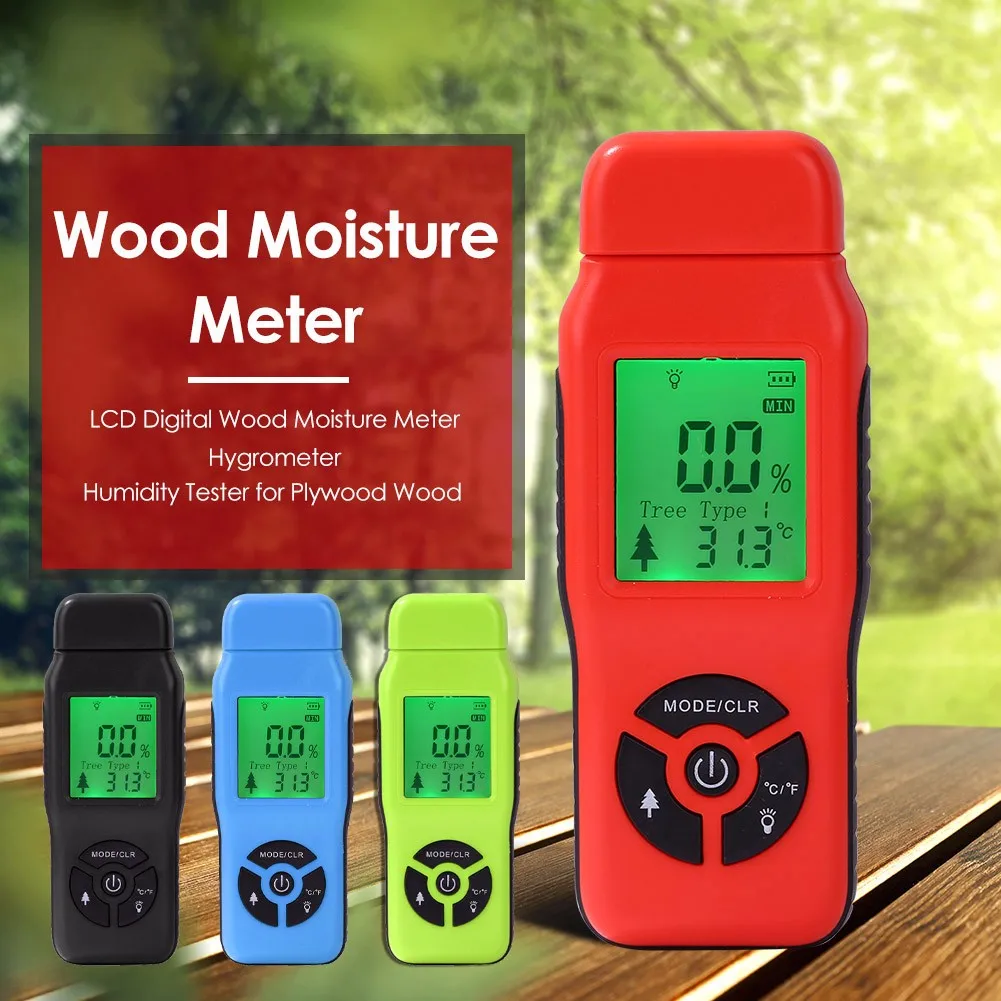 

Two Pins Digital Moisture Meter Humidity Tester Timber Damp Detector For Woodworking Garden Supplies Accessories