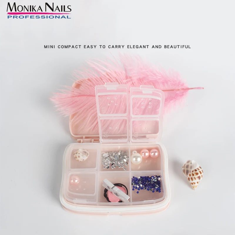 

Jewelry Box Plastic Compartment Container Beads earring rectangle Organizer Case Portable Button Leather Storage Display Boxes