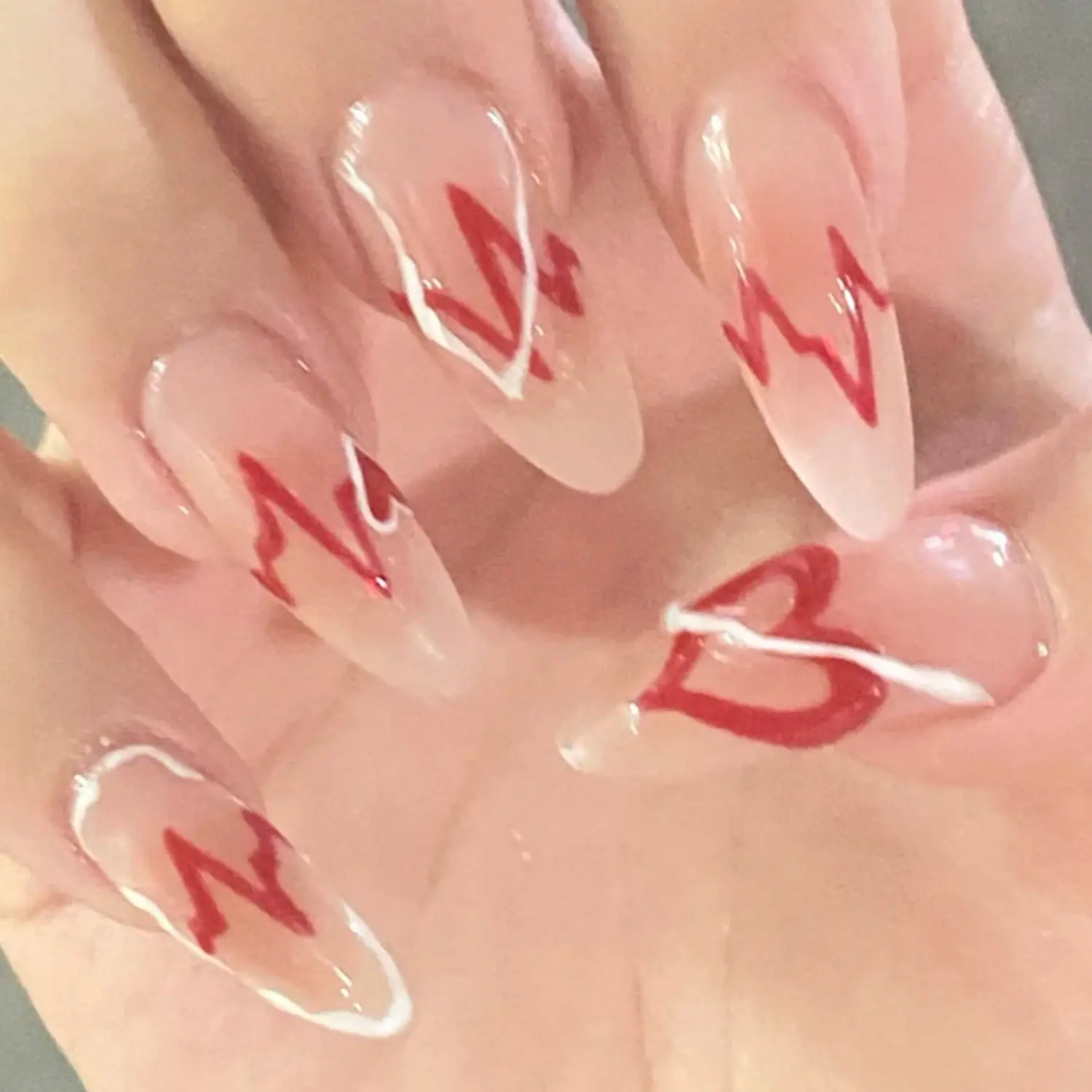 

24Pcs Detachable Long Almond False Nails Women Fashion Wearable Fake Nails Full Cover Manicure Tool