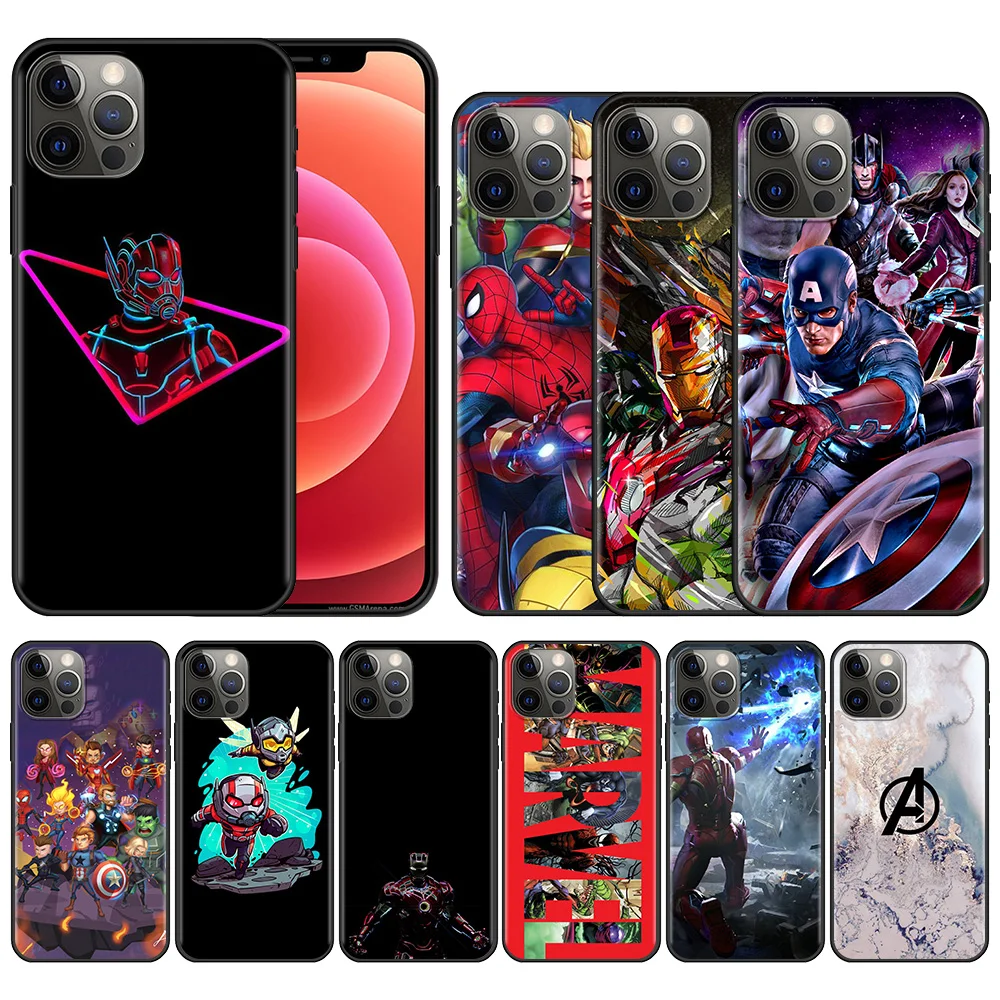 

Phone Case For Apple iPhone 11 13 12 Pro Max Mini X XS XR 6 6S 7 8 Plus 5 5S SE(2020) Coque Marvel Avengers