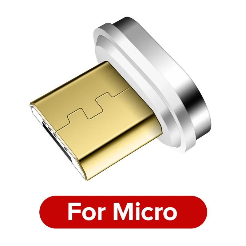 For Micro Plug 2 м Магнитный кабель быстрой 3A для iPhone XS samsung Зарядное устройство Quick Charge 3,0 Micro Тип usb C магнит телефона для зарядки и передачи данных кабель - Цвет: For Micro Plug