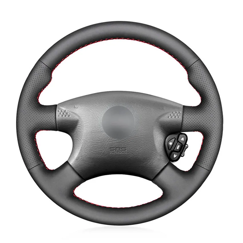 

Черная искусственная кожа Handsewing без скольжения чехол рулевого колеса автомобиля для Nissan Almera N16 X-Trail T30 Terrano 2 Almera Tino