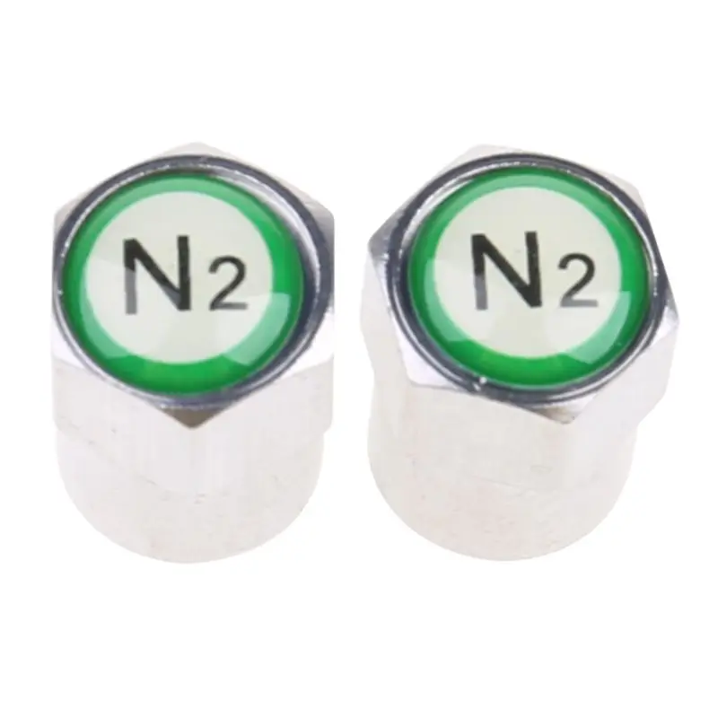 Хромированная Автомобильная крышка штока клапана TPMS 2 азотная вставка для шины