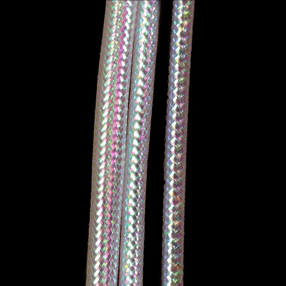 ICERIO 4 метра Голографическая мишура майларовая сетчатая трубка плетеная