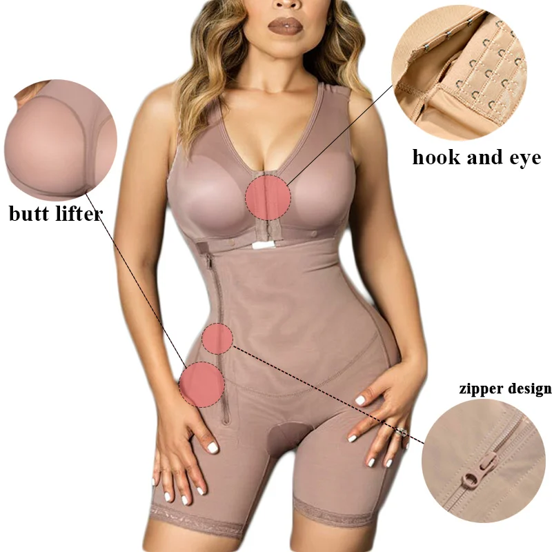 

Female Corset V Neck BBL Faja Girdle Skims Sleeveless Bra Slimming Belt Modeling Sexy Lingerie Sheath Woman Flat Belly