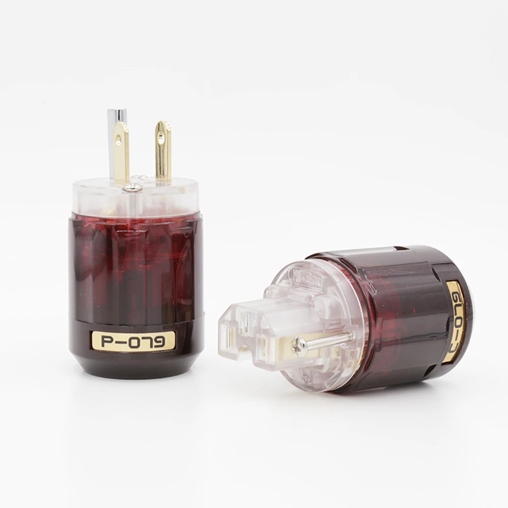 Banhado a Ouro Plugue de Alimentação Plug + Conector de Alimentação Ródio-chapeado Alta Fidelidade Faça Você Mesmo Eua ac Power Iec Par P-079 C-079iec 24k –