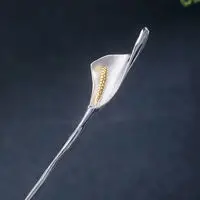 

Independent design new calla lily flower hairpin simple ancient style Hanfu headdress exquisite elegant charm ladies jewelry