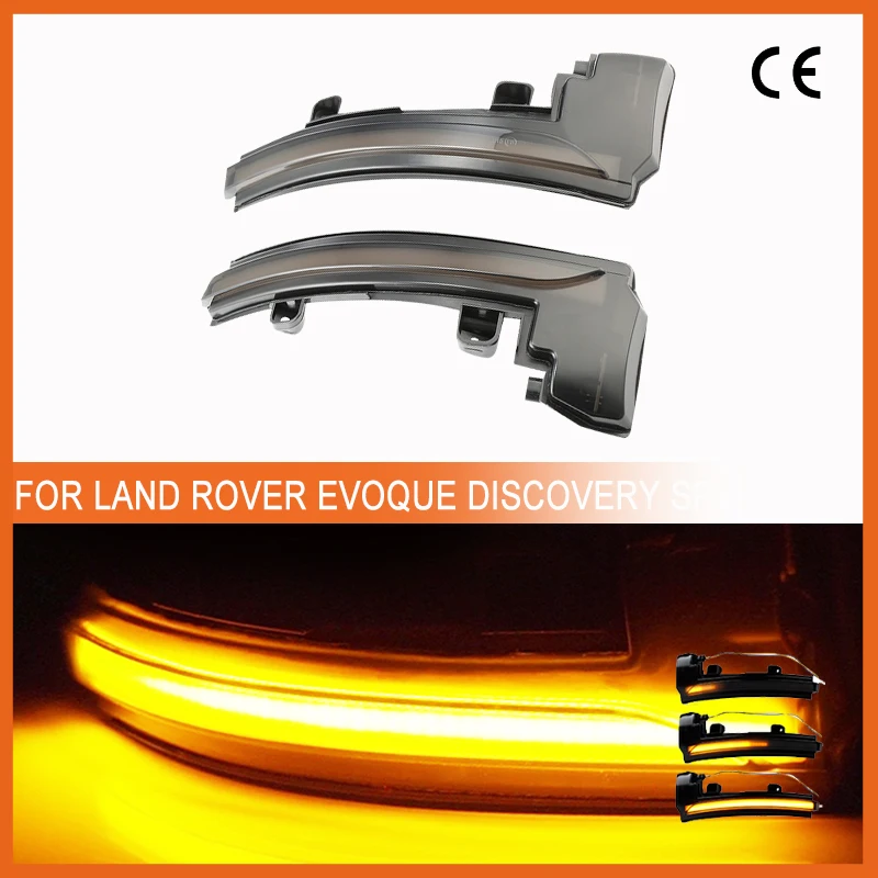 

Пара динамических поворотников для зеркала заднего вида для Land Rover Evoque Discovery Sport LR4 2014-2016 Evoque Range MK IV 12-13