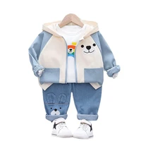 new children spring clothes kids girl jacket t shirt pants 3pcssets baby infant clothing autumn toddler boys cartoon sportswear