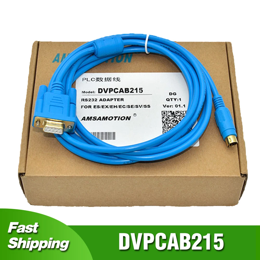 

DVPCAB215 for Delta DVP PLC Programming Cable Download Line PC-DVP Serial RS232 Interface Magentic Ring Protection