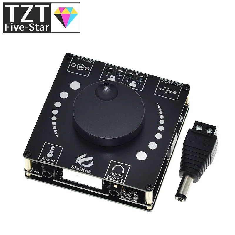 Sinilink AP50H HIFI Bluetooth 5.0 беспроводной аудио TPA3116D2 плата цифрового усилителя мощности 50